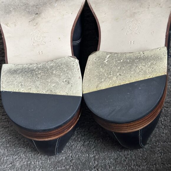 Banana Republic Oxford Black Leather Wingtip Brogue Lace Up Shoes Size 11 - Picture 13 of 13